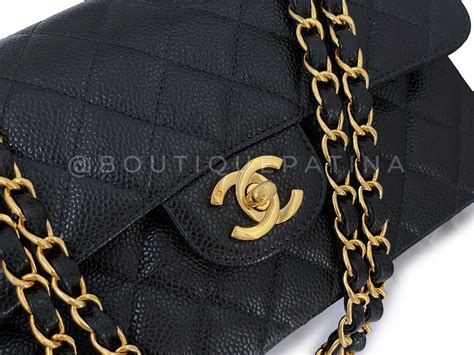 chanel mini 8 caviar black ghw|Mini classic handbag, Lambskin & gold.